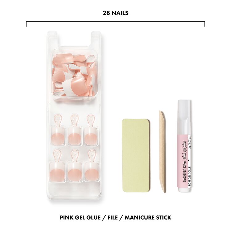 Nude Sculpted Acrylic French Short Square