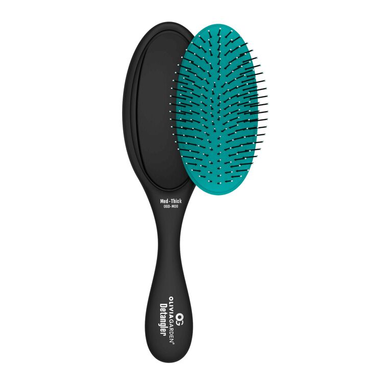 Recycled Plastic Detangler Brush Med-Thick Black