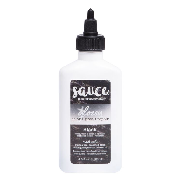 Black Glossy Color & Gloss & Repair Semi Permanent Hair Gloss