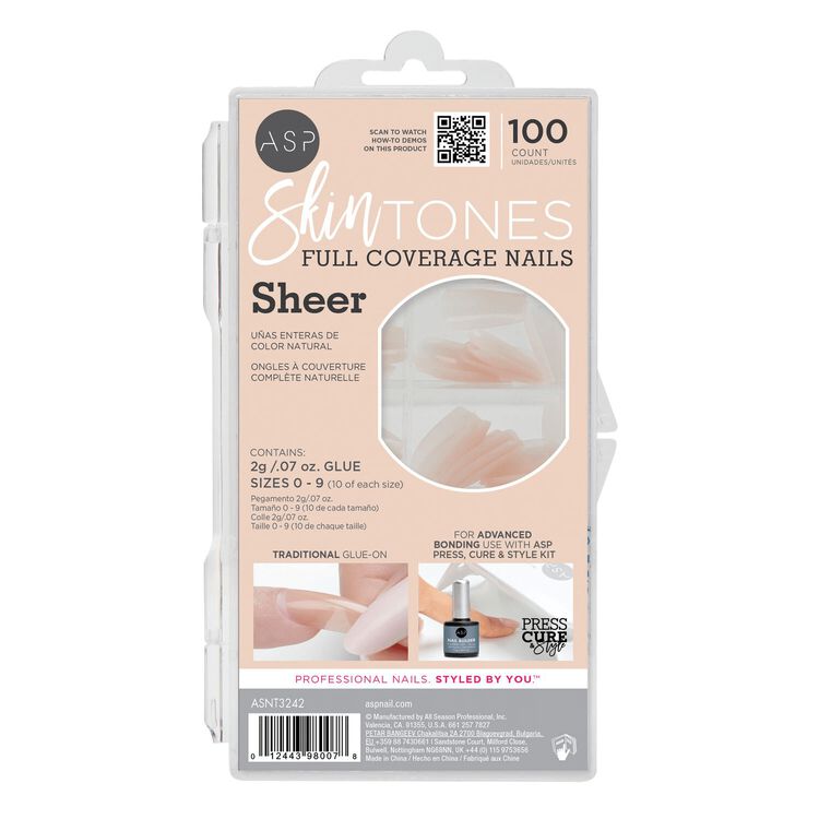 Sheer Full Coverage Skin Tone Nails