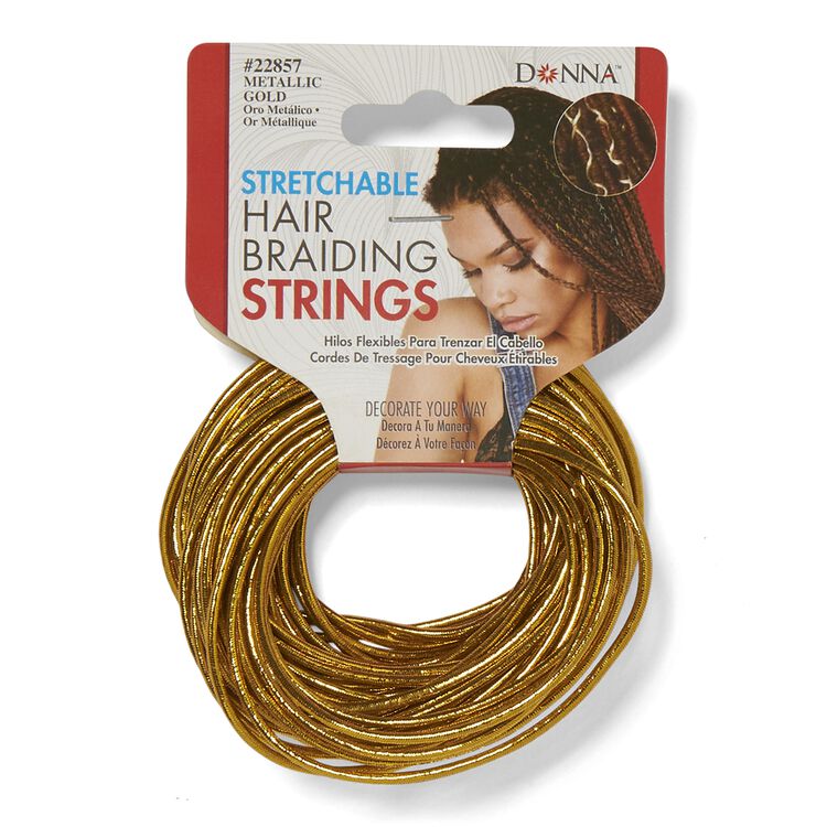 Gold Stretchable Hair Braiding String By Donna Hair Accessories