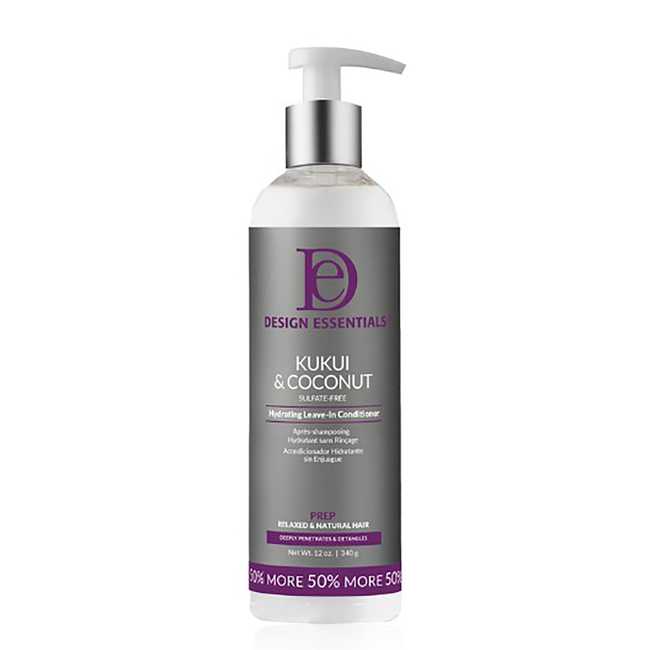 Design Essentials Kukui Coconut Hydrating Leave In Conditioner 12oz Sally Beauty