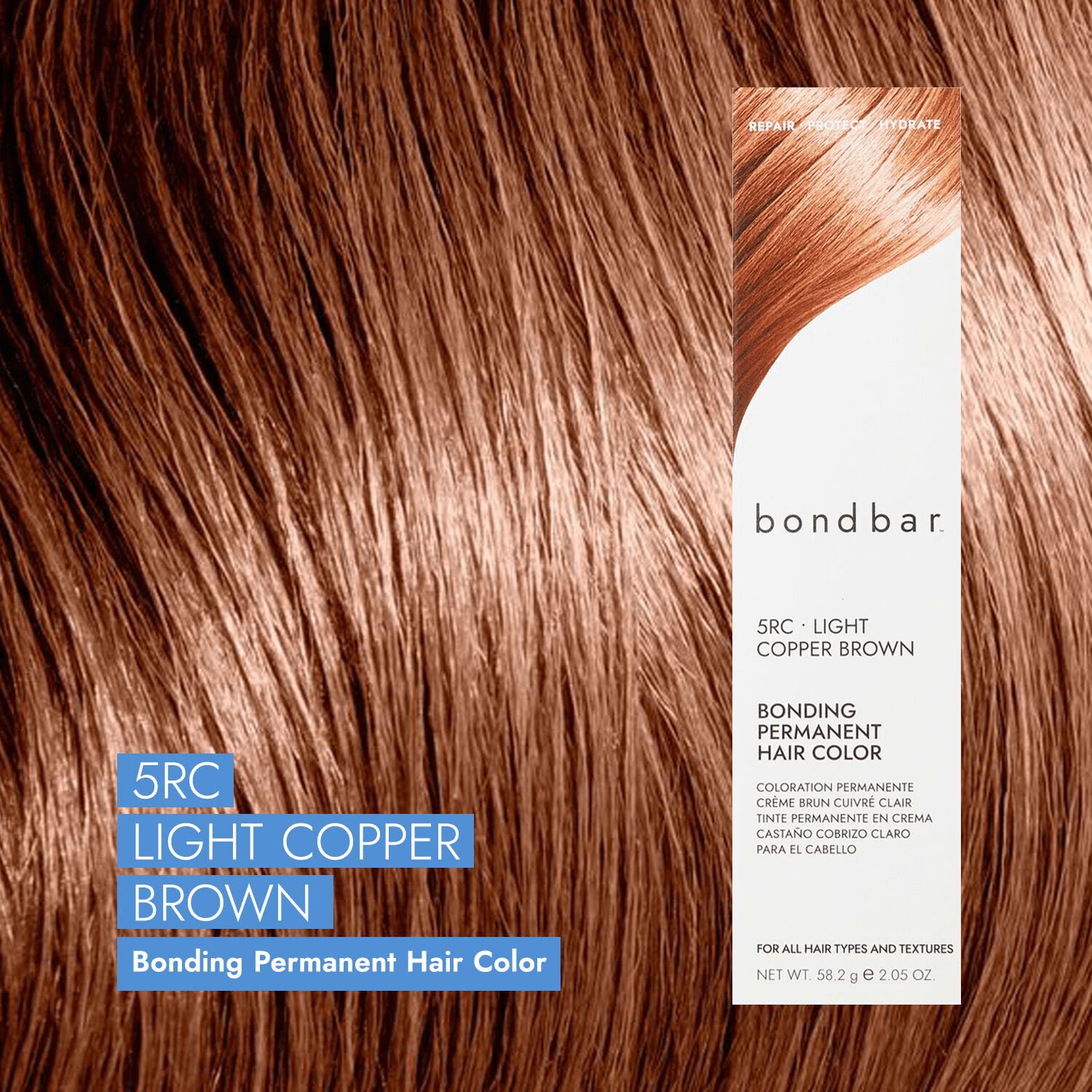 bondbar 5RC Light Copper Brown Bonding Permanent Crème Hair Color