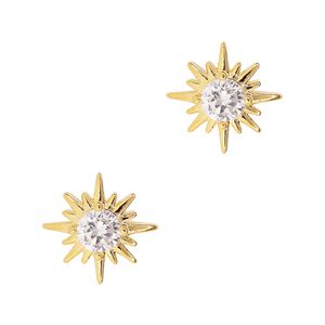 Nail Art Charms Sun Sparkle Zircon Charm Gold