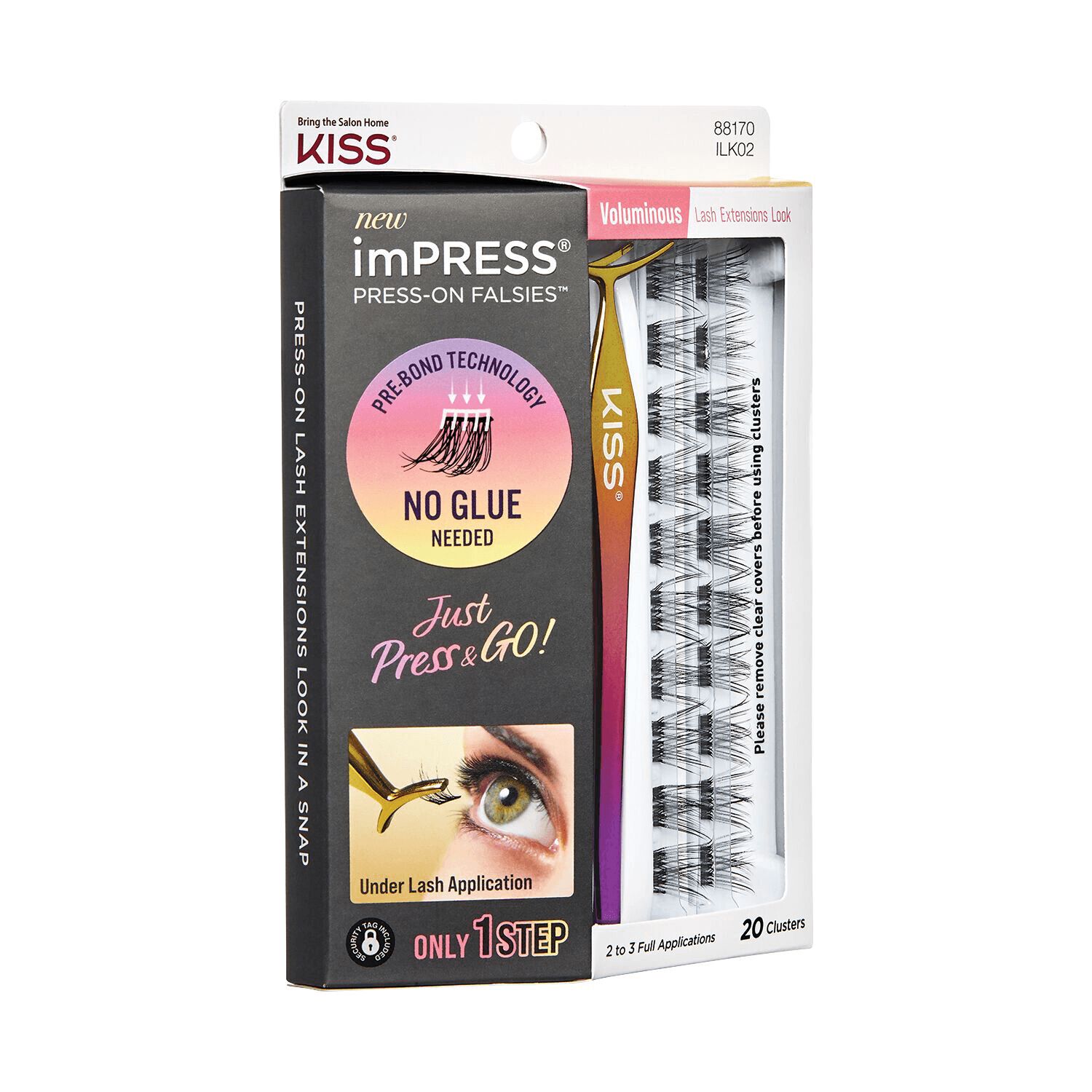 KISS imPRESS PressOn Falsies Eyelash Clusters Voluminous False Eyelashes Sally Beauty