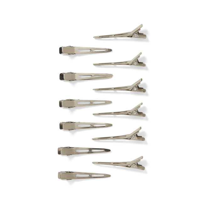 Salon Care Metal Single Prong Curl Clips