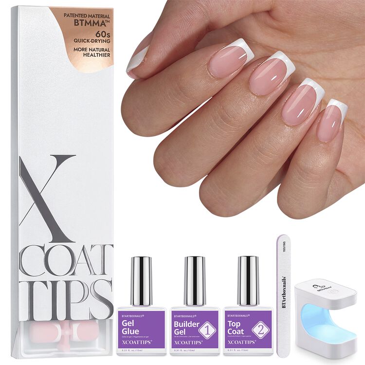 XCOATTIPS&reg; French Nail Kit - Pink French Square