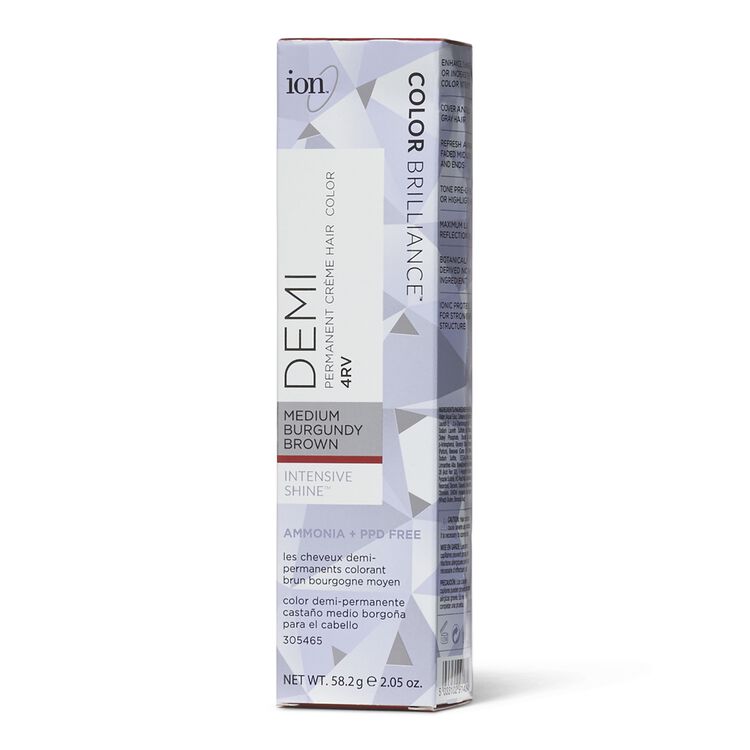 Intensive Shine 4RV Medium Burgundy Brown Demi Permanent Creme Hair Color