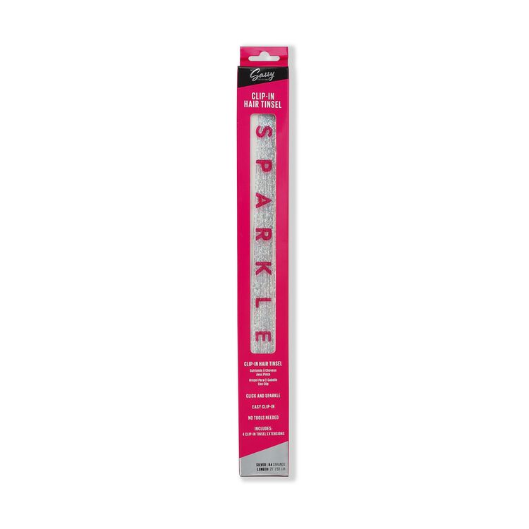 Clip-in Hair Tinsel - Silver