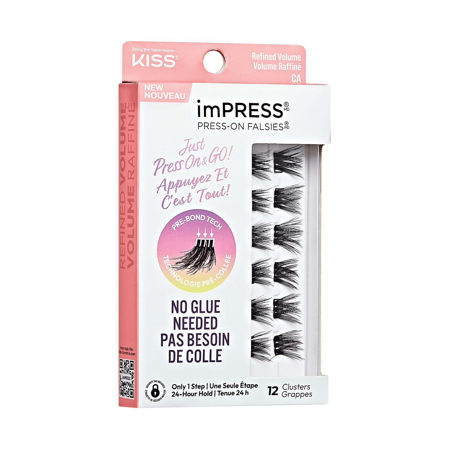 KISS imPRESS Press on Falsies Refined Volume Cluster Lashes False Eyelashes Sally Beauty