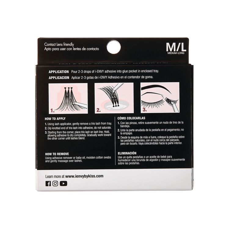 i-ENVY Trio Triple Black Knotted - Medium/Long