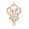 Pure Heart Zircon Charm Gold
