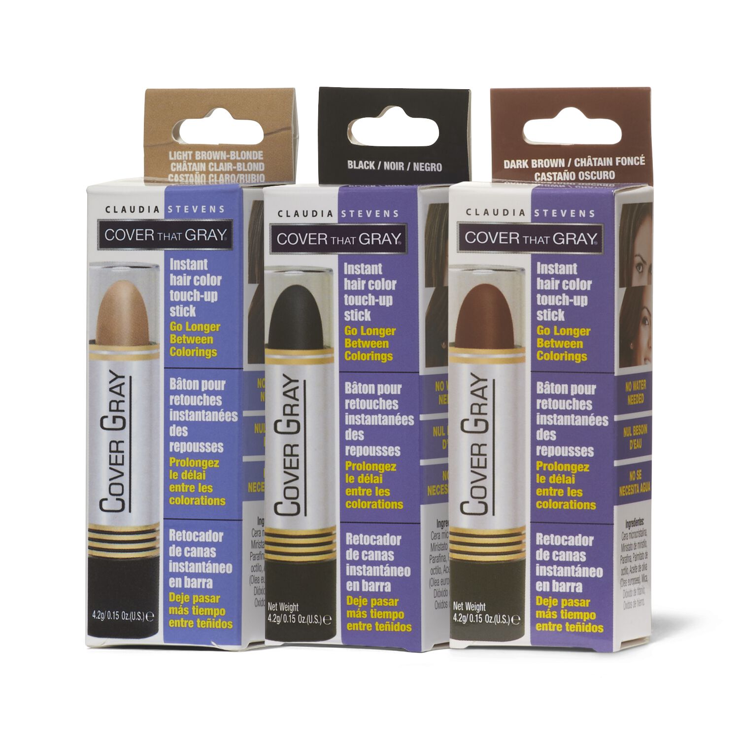 Claudia Stevens Cover That Gray Temporary Color Touch Up Stick Root