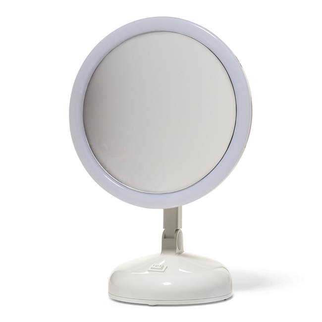 Floxite 10x Magnifying Vanity Mirror With 360 Degree Lighting 10x Magnifying 360 Degree Lighted Vanity Mirror