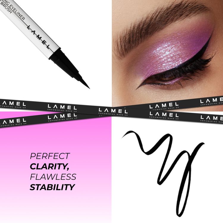 Black Eyeliner with Soft Brush