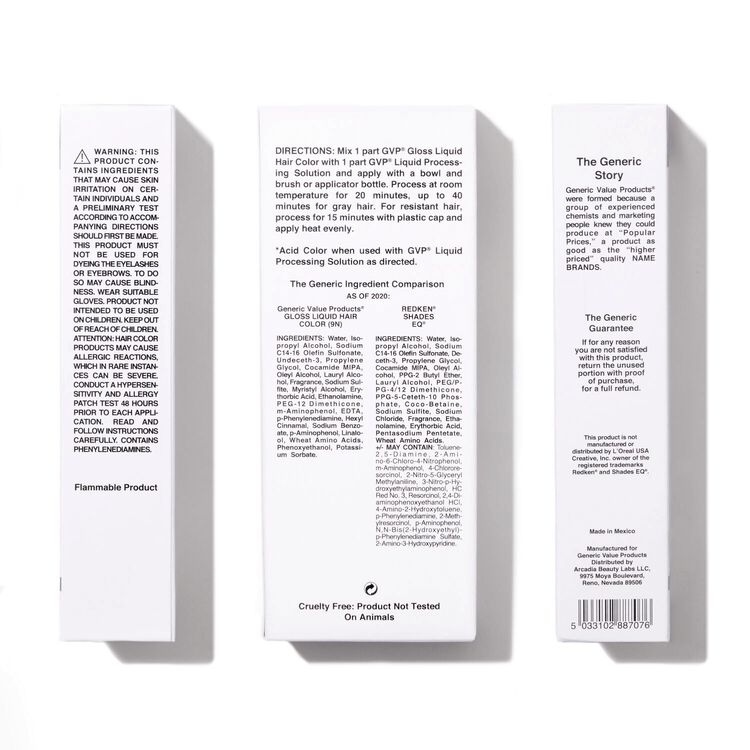 9N Light Neutral Blonde Demi-Permanent Gloss Liquid Hair Color Compare to Redken® Shades EQ®