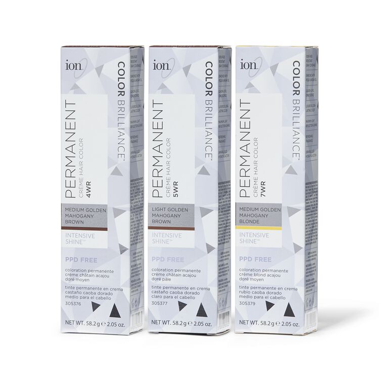 Ion 4wr Medium Gold Mahogany Brown Permanent Creme Hair Color By