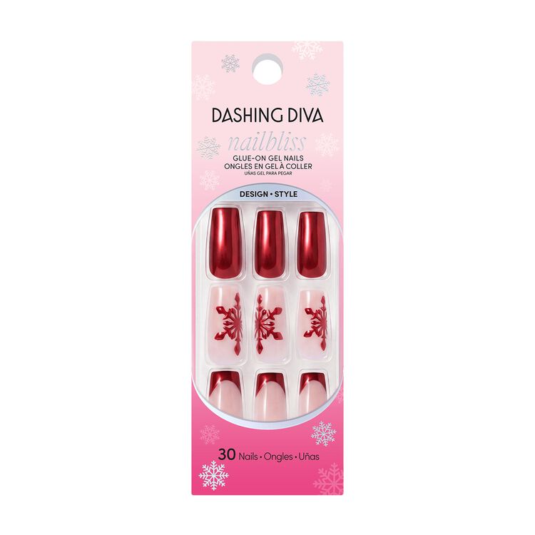 Nailbliss Holiday Gel Nails Santa Baby