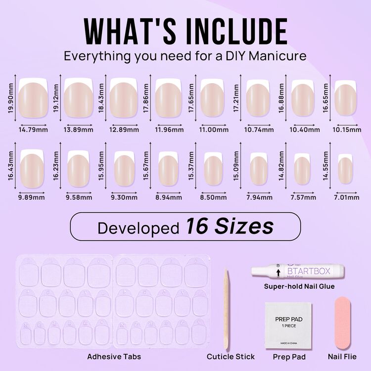 XCOATPRESS Press On Nails Short Square - Wheat