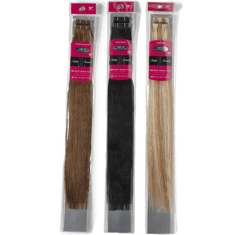 Satin Strands Tape In 18 Inch Human Hair Extensions, Weft Hair Extensions