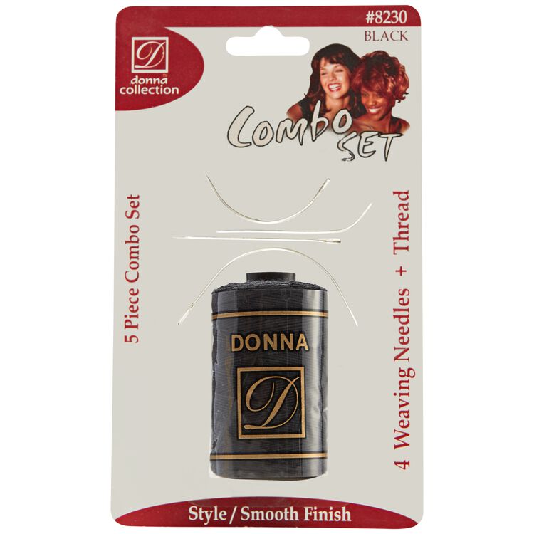 Donna Collection Black Weaving Thread & Needle Set