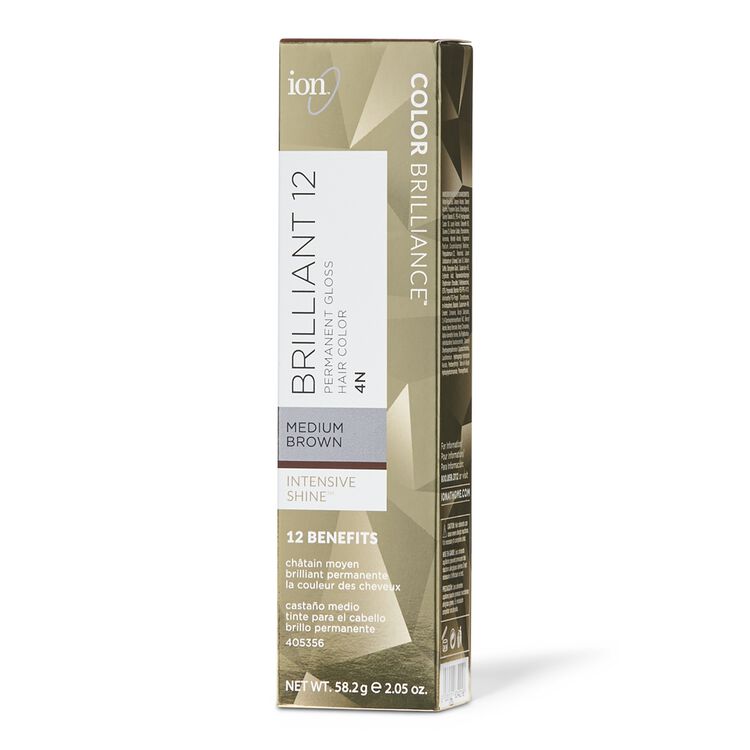 4N Medium Brown Brilliant 12 Permanent Gloss Hair Color