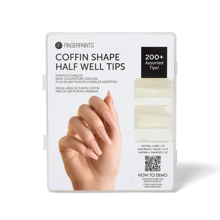 Coffin Shape Half Well Tips