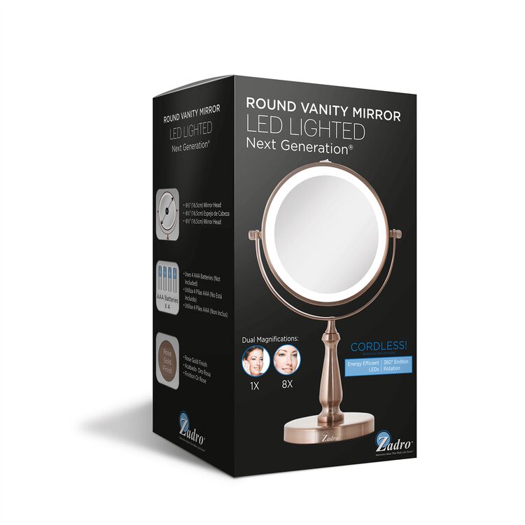 Zadro 8X/1X Magnification Next Generation LED Lighted DualSided Vanity