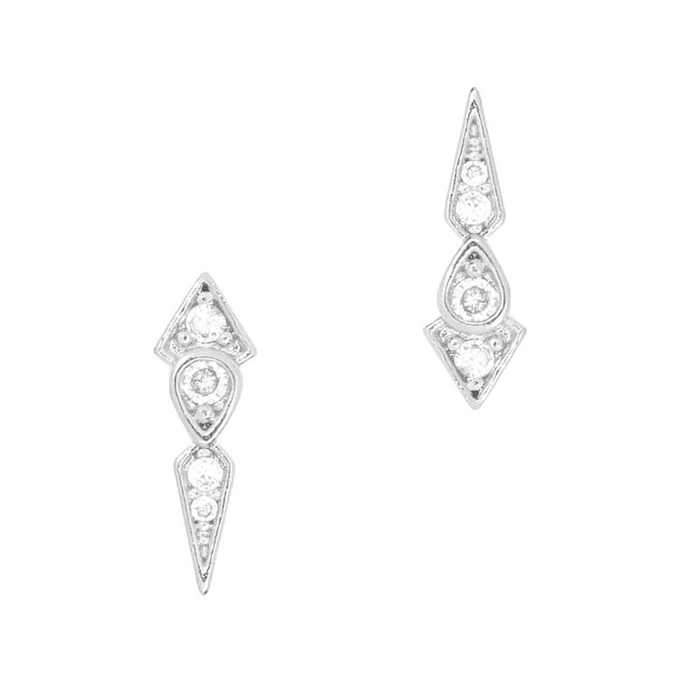 Nail Art Charms Spike Zircon Charm Silver