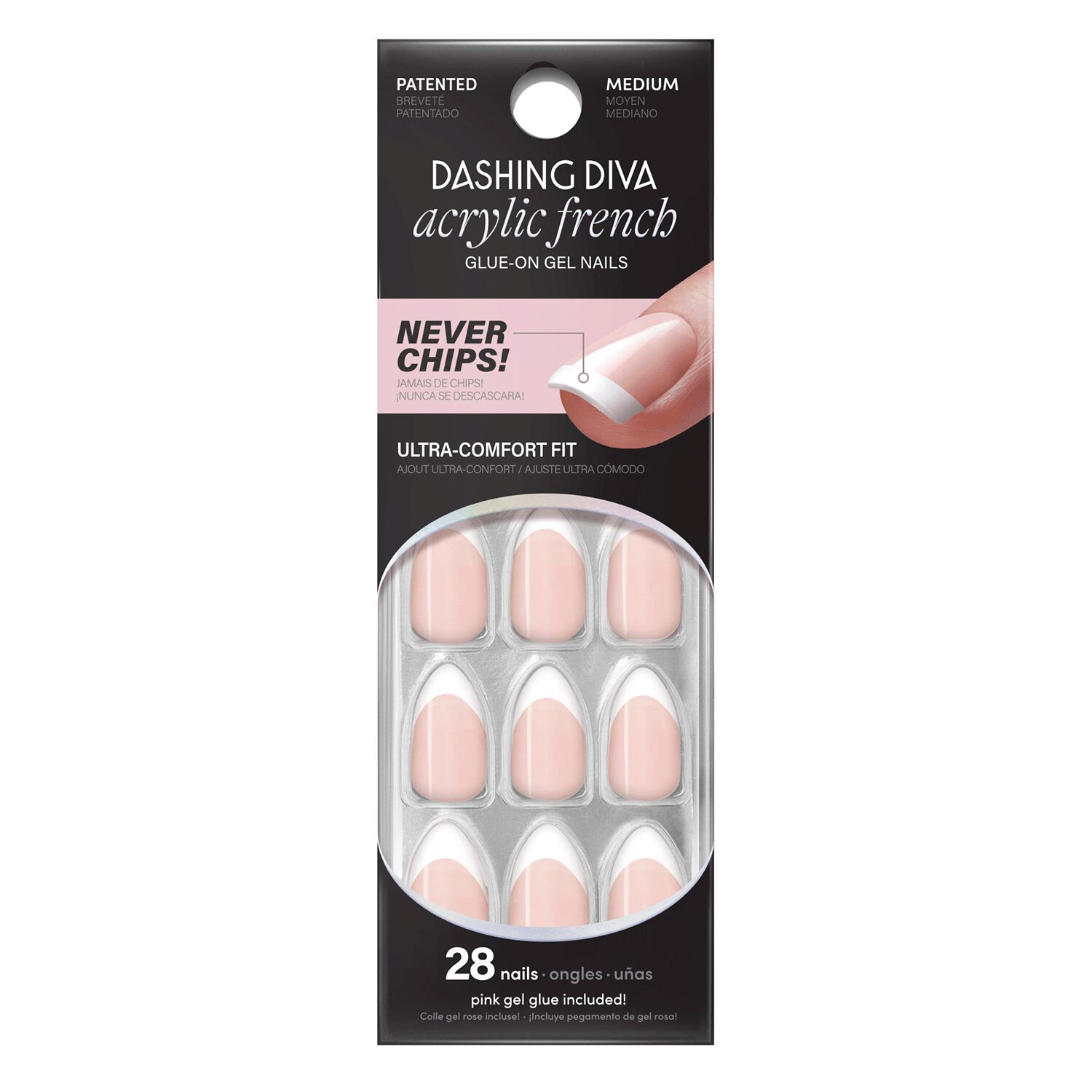 Dashing Diva Acrylic French Nail