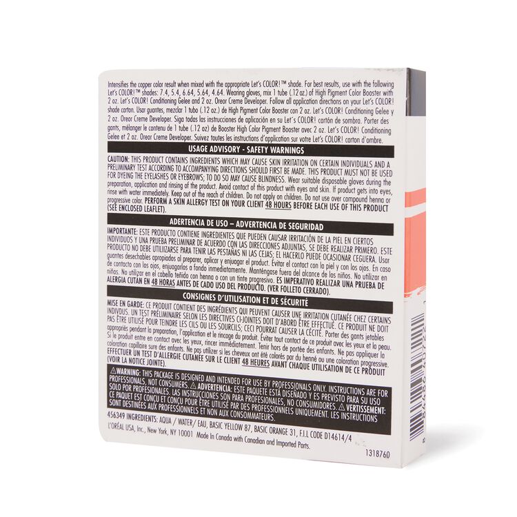 Let's COLOR! Conditioning Gelee Permanent Haircolor Copper Booster