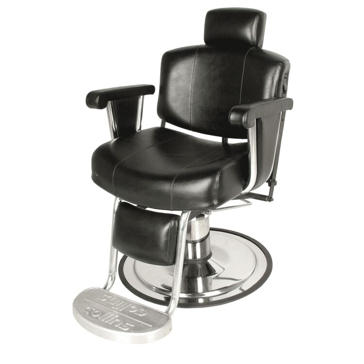 Continental Barber Chair With Kick Out Footrest Wallaby Black