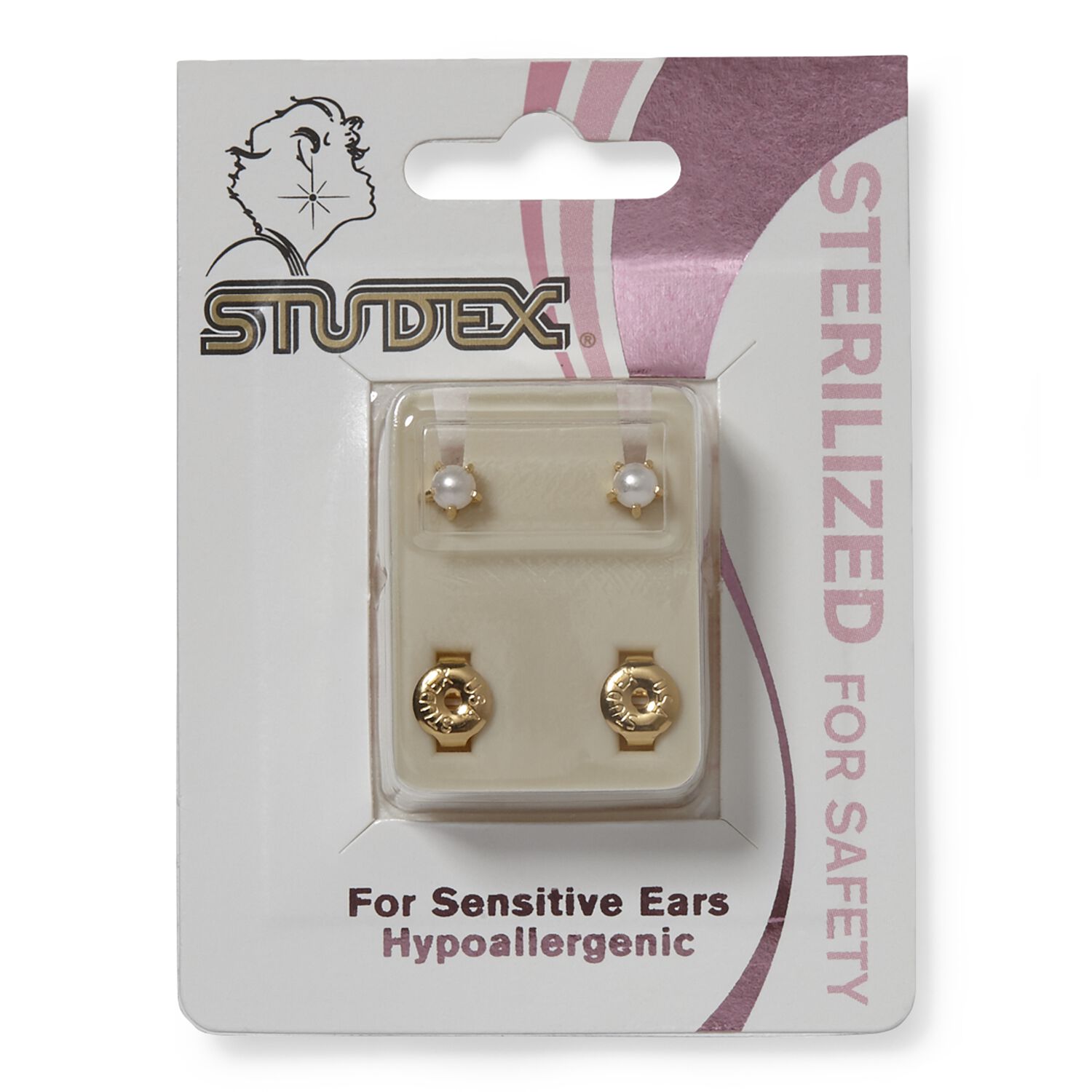 Studex White Pearl Sterilized Piercing Earrings at Sally Beauty Supply.