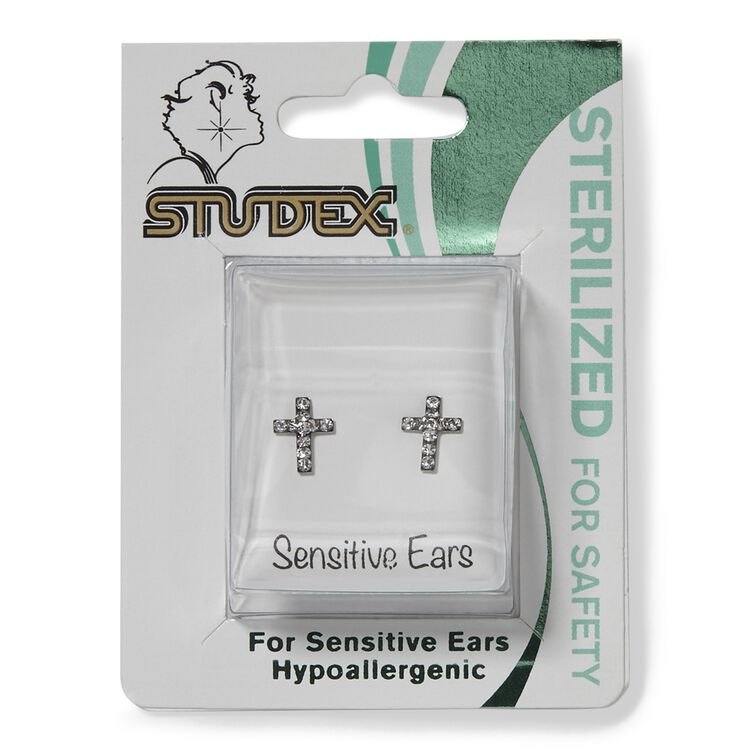 Crystal Cross Earrings
