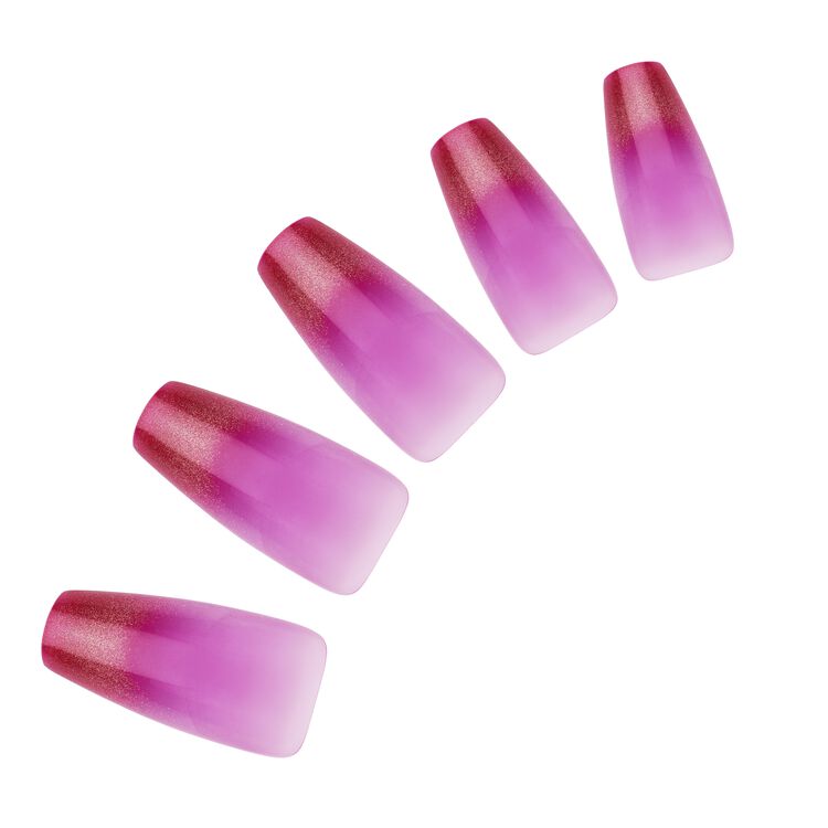 Rouge Shimmer GelXtend Design Nails