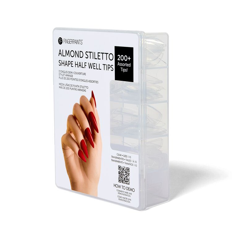 Almond Stiletto Shape Half Well Tips