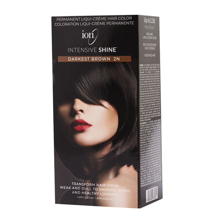 ion Intensive Shine Hair Color Kit Darkest Brown 2N | Hair Color Kit |  Sally Beauty