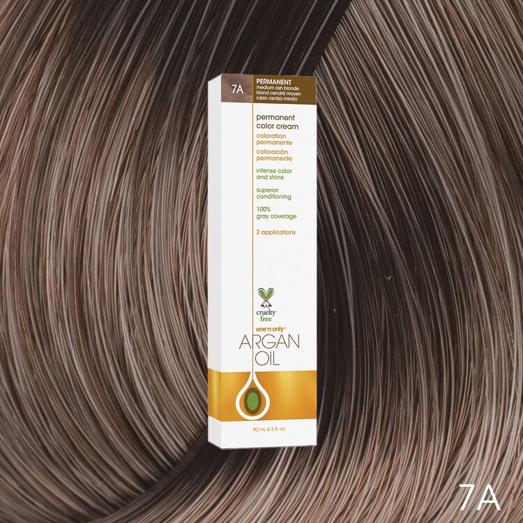 Argan Oil Permanent Color Cream 7A Medium Ash Blonde