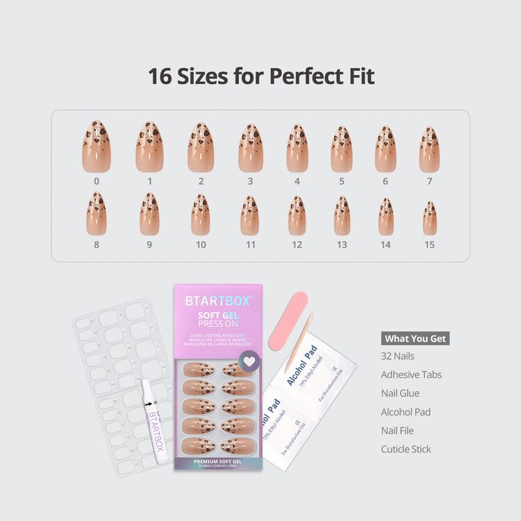 Soft Gel Press On Nails Medium Almond - Gilded Roar