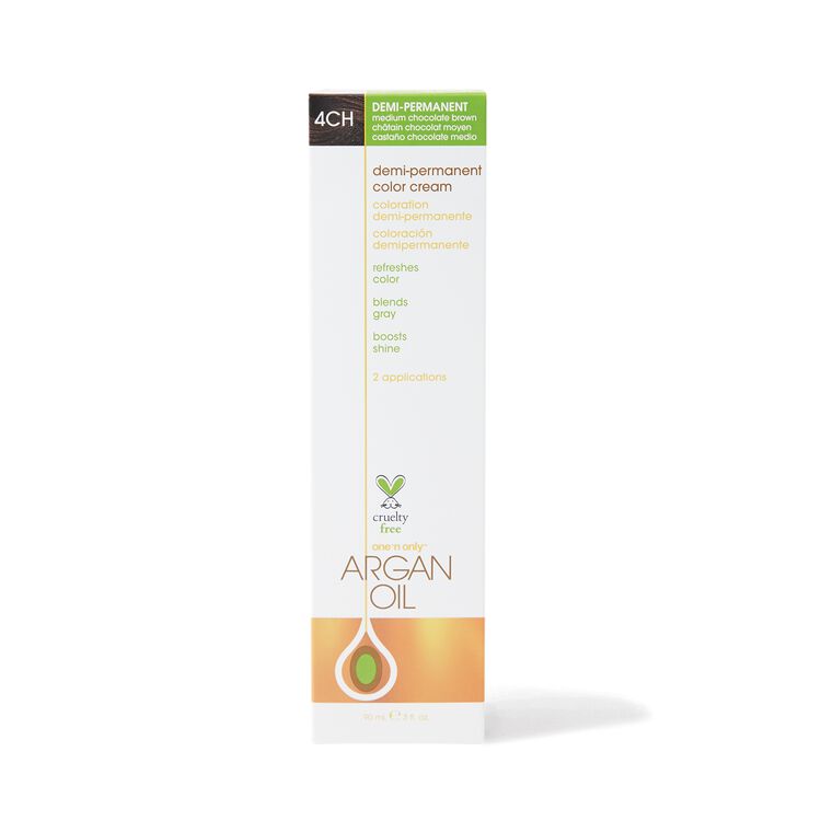 Argan Oil Demi Permanent Color Cream 4CH Med Chocolate Brown