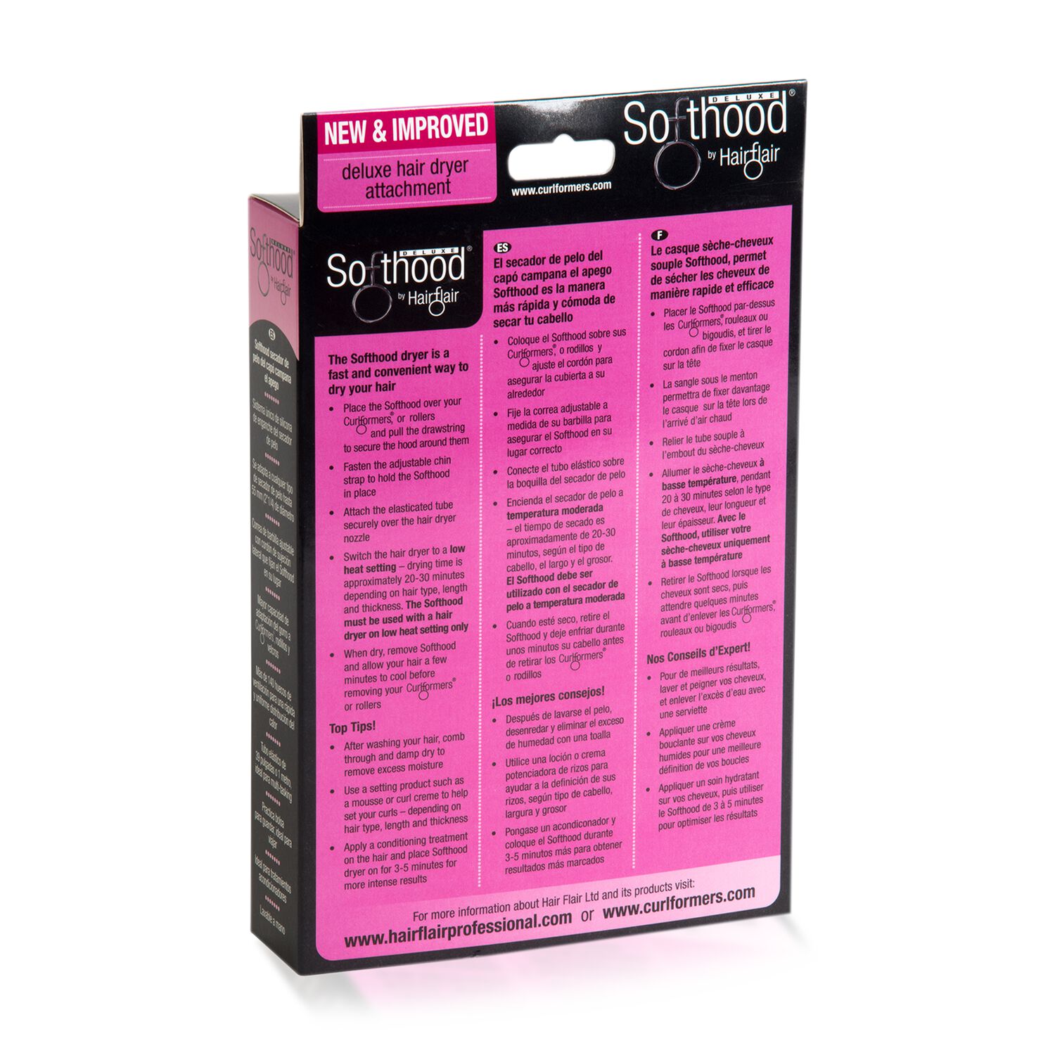 Hair Flair Deluxe Softhood Hair Dryer Attachment Hair Rollers