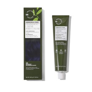 Ammonia-Free Permanent Hair Color Midnight Blueberry Black 2A
