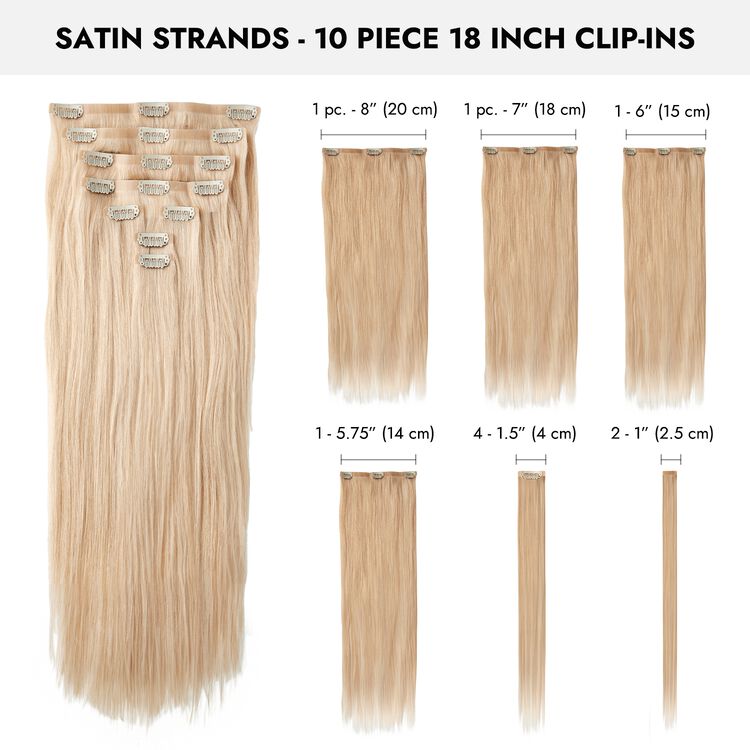 Platinum Blonde 18 Inch Seamless Clip-in Hair Extensions
