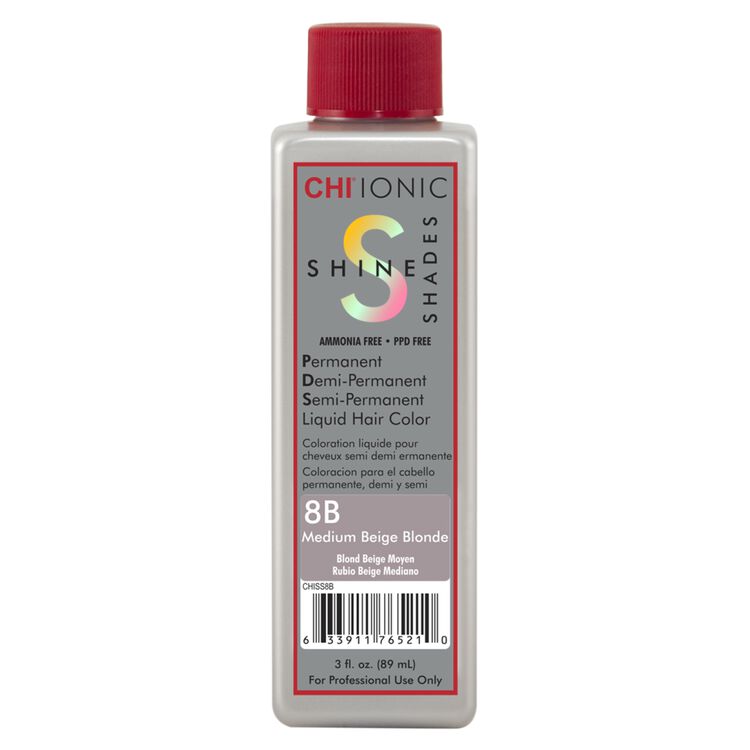 Chi Ionic Shine Shades 8b Medium Beige Blonde Permanent Hair