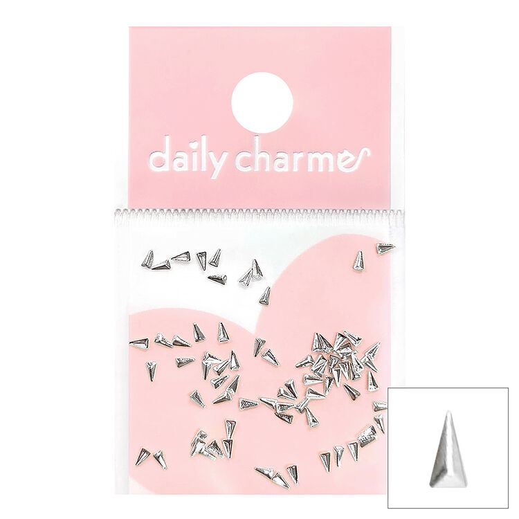 Nail Art Studs Mini Skinny Triangle Stud Silver
