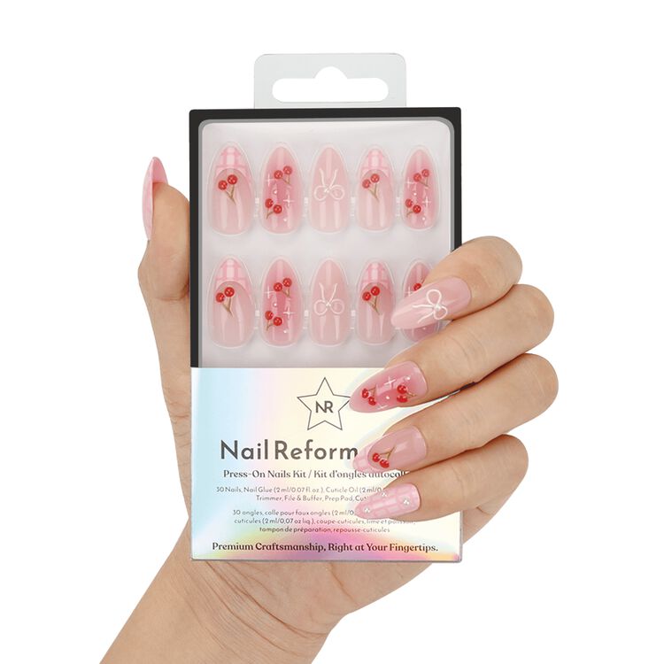 Cherry Picnic Press On Nails