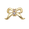 Dainty Ribbon Bow Zircon Charm Gold
