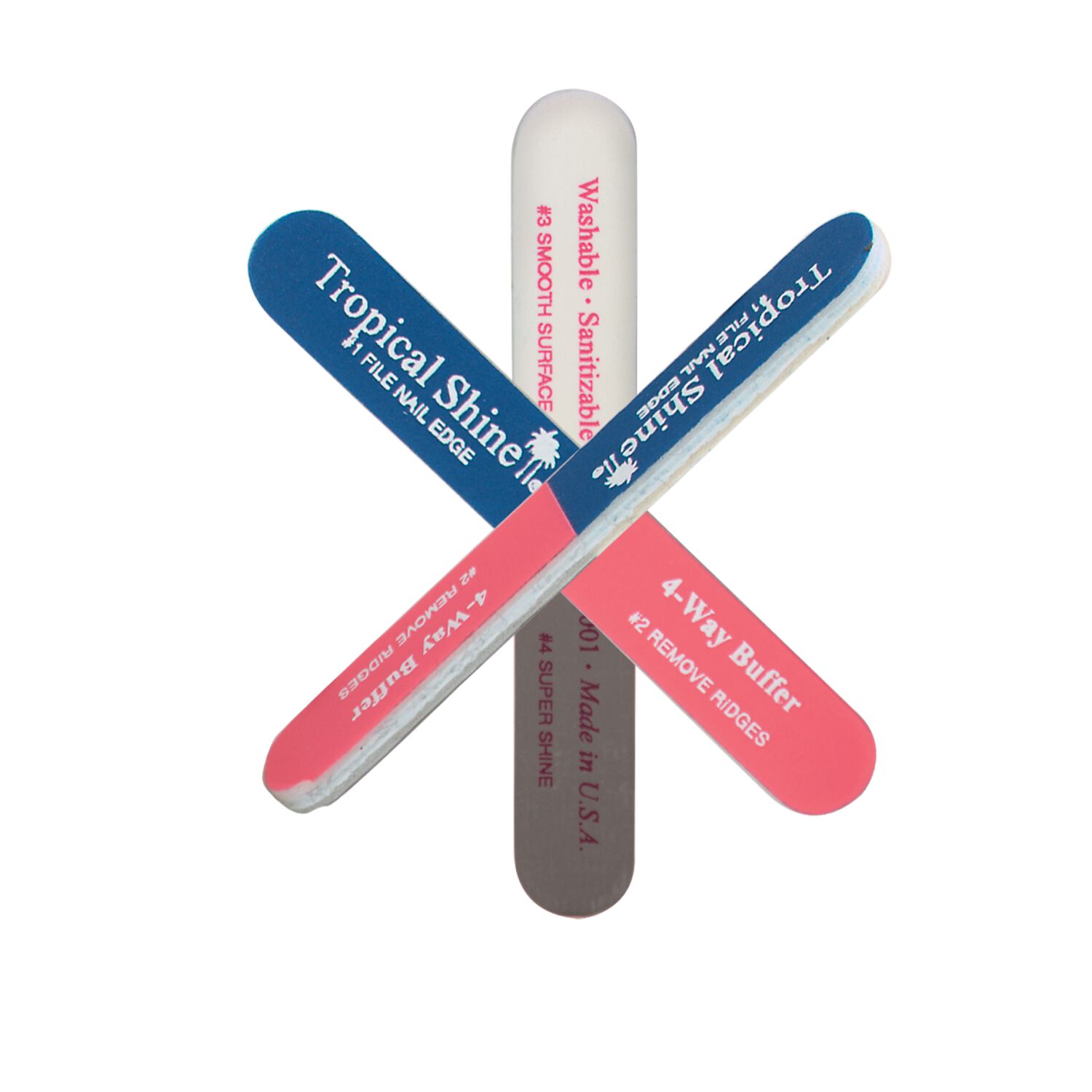 Tropical Shine 4Way Nail Buffers