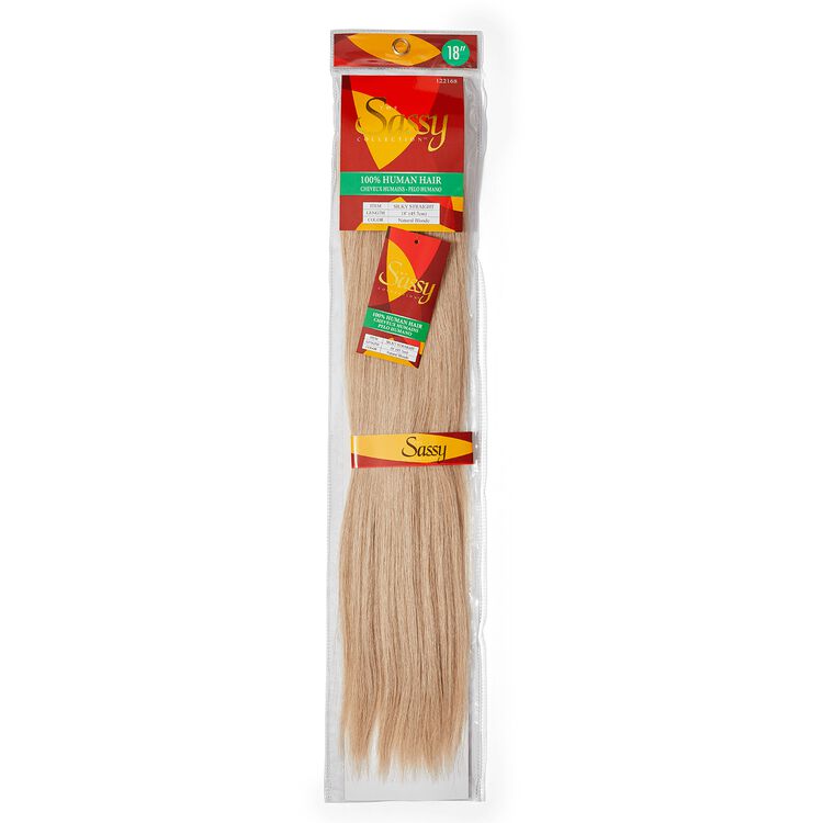 Silky Straight Natural Blonde 18 Inch Human Hair Extension