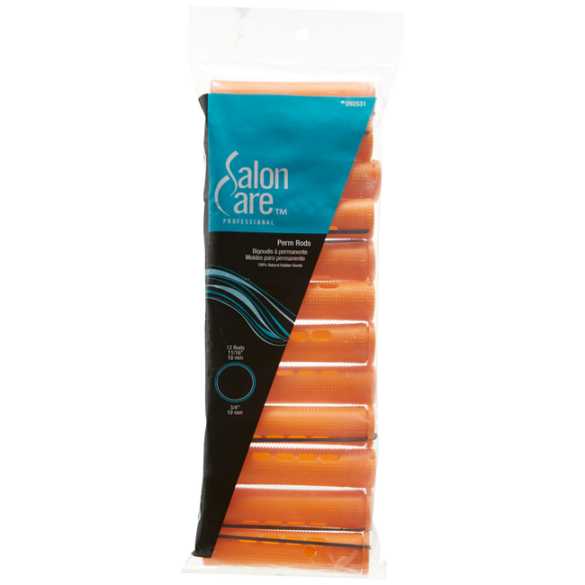 Salon Care Curved Perm Rod Large Tangerine 3 4 Inch